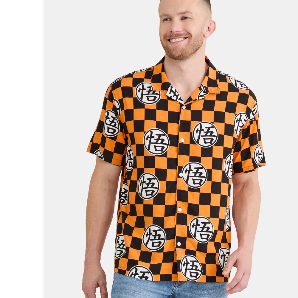 NWT dragon BallZ small men’s button down shirt 1159 - Picture 1 of 6